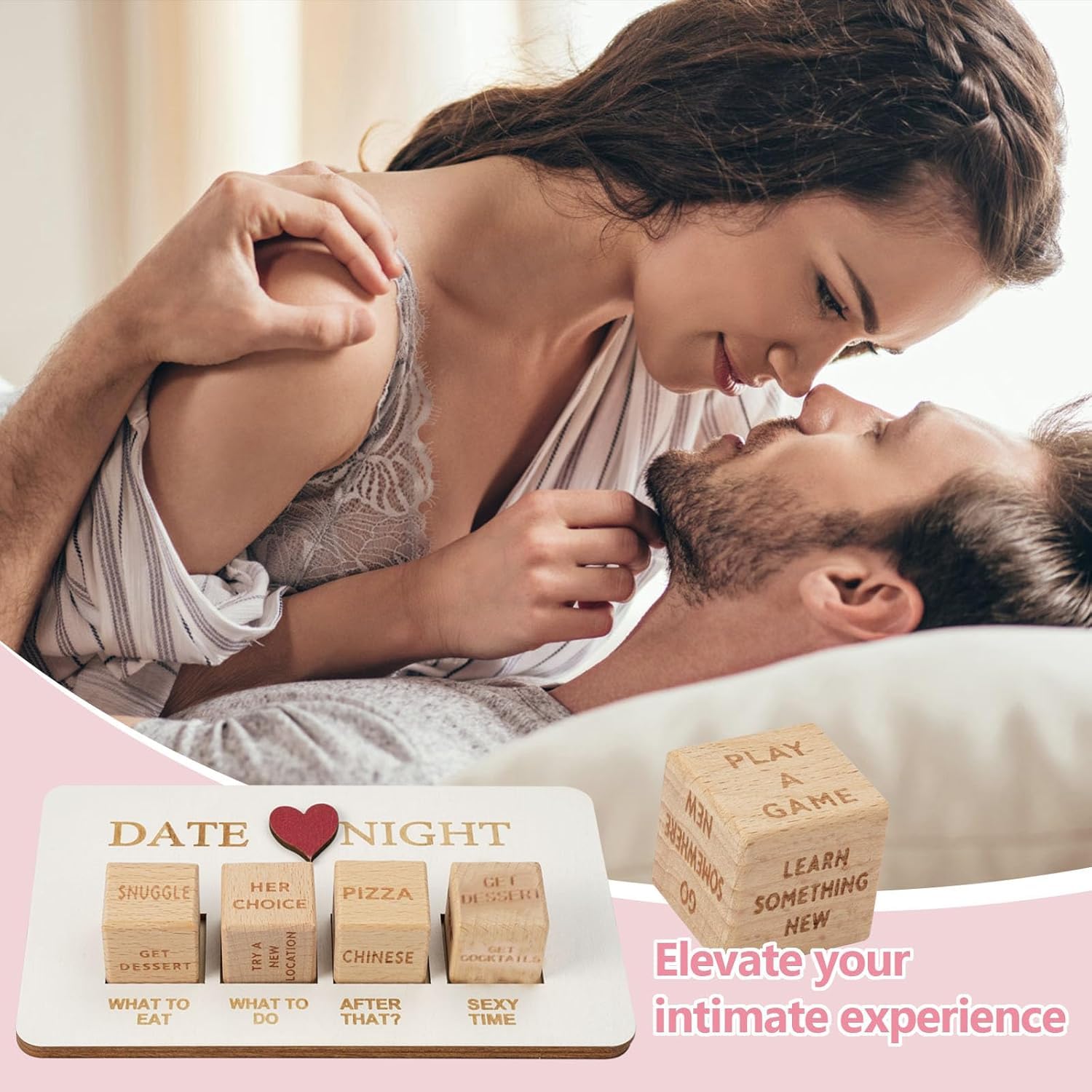 Foto 5 pulgar | Date Night Dice, Dado De Madera Para Citas, Decisión, Regalo - Venta Internacional.