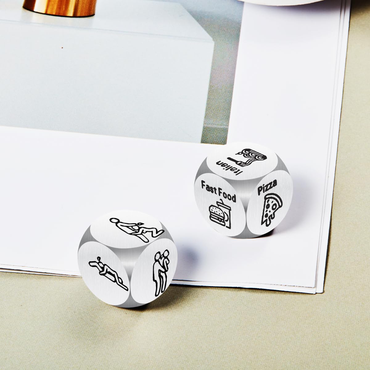 Foto 3 | Set De Dados Anniversary Steel Para Regalos Del Undécimo Aniversario - Venta Internacional.