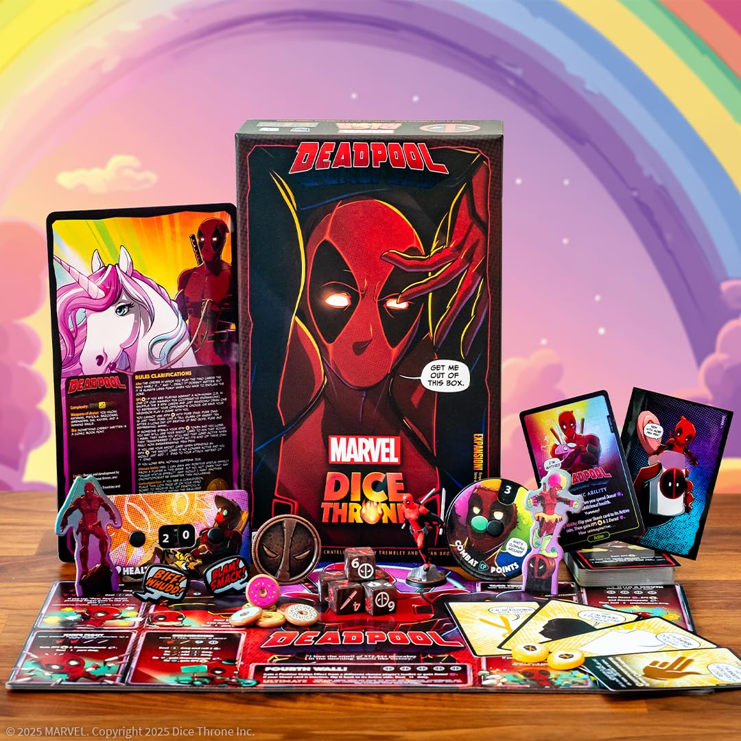Foto 3 pulgar | Juego de Batalla Rodante Usaopoly Marvel Dice Throne Deadpool - Venta Internacional