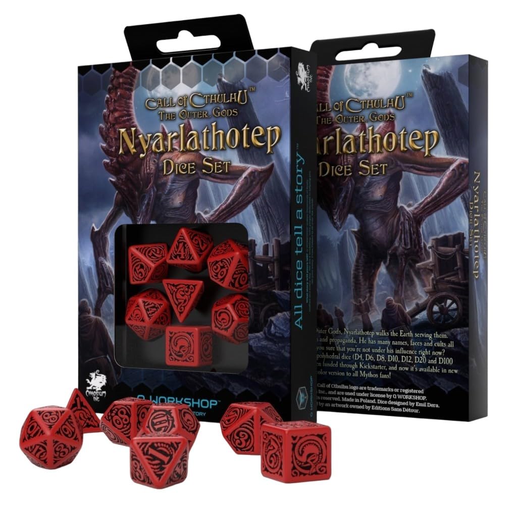 Foto 2 pulgar | Set de Dados Q-Workshop Call Of Cthulhu Outer Gods: Nyarlathotep - Venta Internacional
