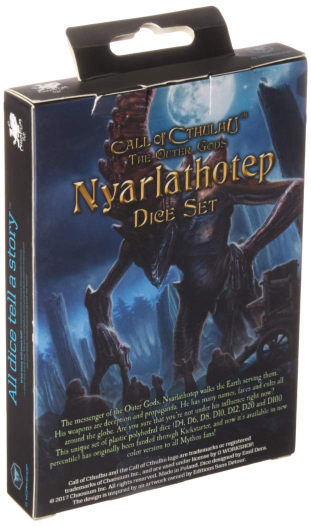 Foto 3 pulgar | Set de Dados Q-Workshop Call Of Cthulhu Outer Gods: Nyarlathotep - Venta Internacional