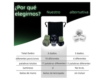 Foto 4 | Dados Xtellar Para Adultos Juegos Mesa Eroticos 6 Piezas En Set