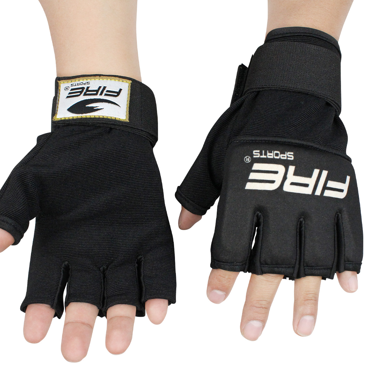 Foto 3 pulgar | Par Guantes de Gel Fire Sports Sustituto Vendaje Negro