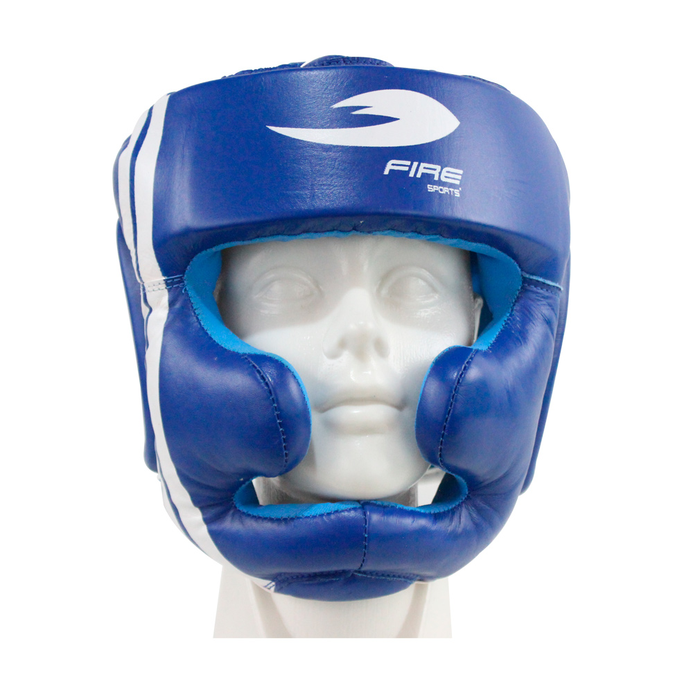 Foto 1 | Careta para Boxeo Fire Sports Piel color Azul Cubre Pómulos y Barbilla para Entrenamiento Talla Mediana