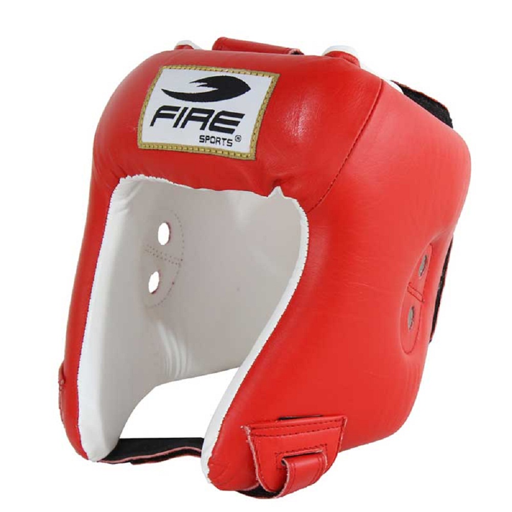 Careta de Piel Oficial para Competencias Olímpicas Fire Sports talla Xl color Rojo