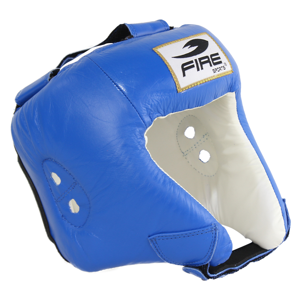 Careta de Piel Oficial para Competencias Olímpicas Fire Sports talla L color Azul