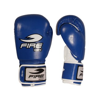 Foto 2 | Guantes de Piel Oficial Fire Sports para Competencias Olímpicas 12oz color Azul