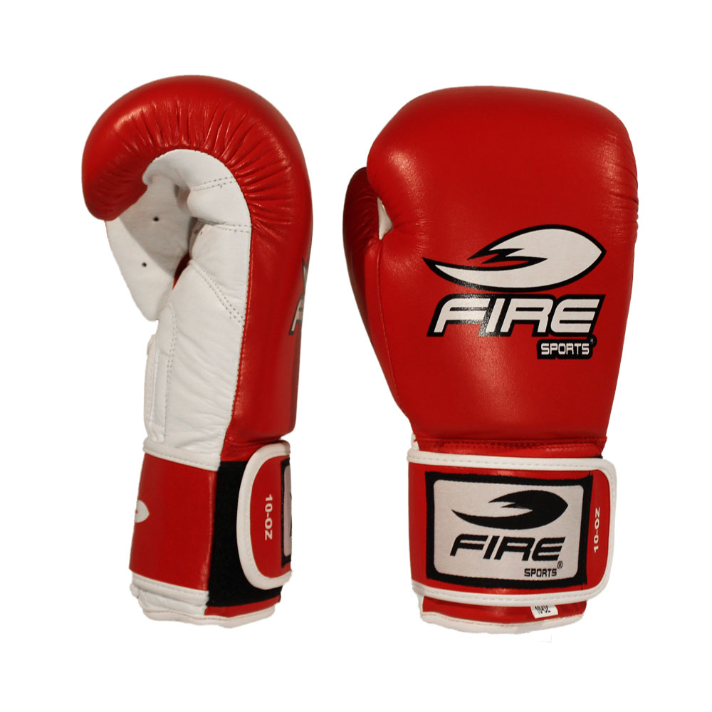 Foto 4 pulgar | Guantes de Piel Oficial Fire Sports para Competencias Olímpicas 12oz color Rojo