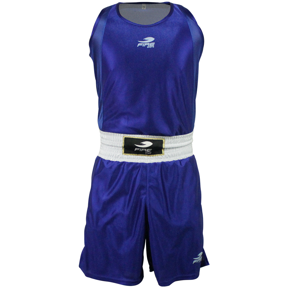 Foto 2 pulgar | Uniforme de Boxeo Varonil Fire Sports Olímpico Talla Extra L color Azul