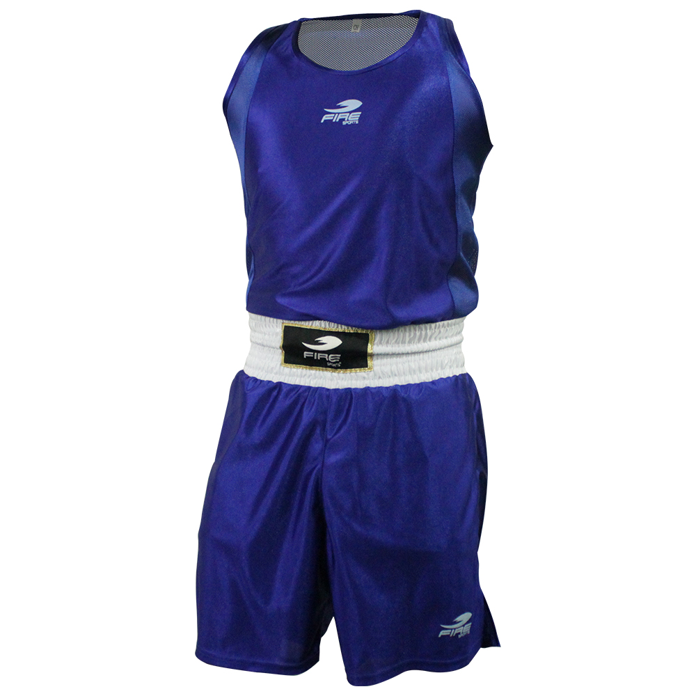 Foto 2 pulgar | Uniforme de Boxeo Varonil Fire Sports Olímpico Talla L color Azul