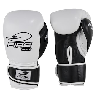 Foto 2 | Guantes de Box Fire Sports Piel Boxing 12oz color Blanco