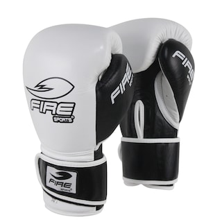 Foto 1 | Guantes de Box Fire Sports de Piel Boxing 14oz color Blanco