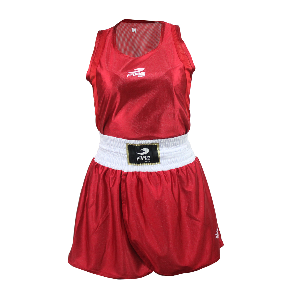 Foto 2 pulgar | Uniforme Boxeo Femenil Fire Sports Olímpico color Rojo Talla Extra Grande