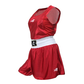 Foto 3 | Uniforme Boxeo Femenil Fire Sports Olímpico color Rojo Talla Extra Grande