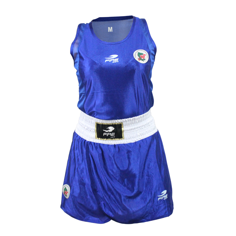 Foto 2 pulgar | Uniforme Boxeo Femenil Fire Sports Olímpico color Azul Talla Mediano