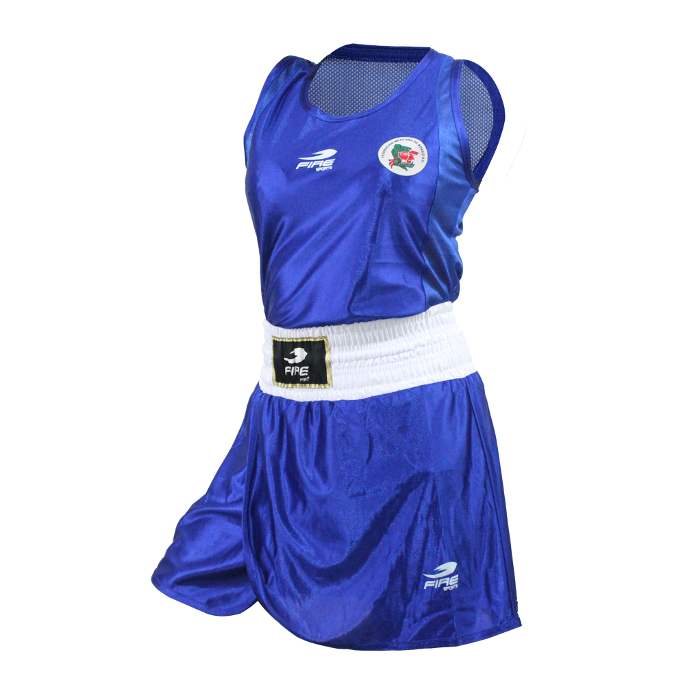 Foto 3 pulgar | Uniforme Boxeo Femenil Fire Sports Olímpico color Azul Talla Mediano