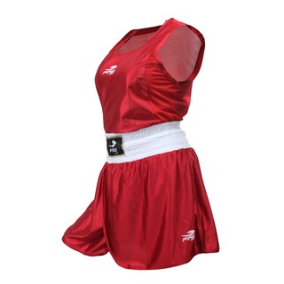 Foto 3 | Uniforme Boxeo Femenil Fire Sports Olímpico color Rojo Talla Extra Chico