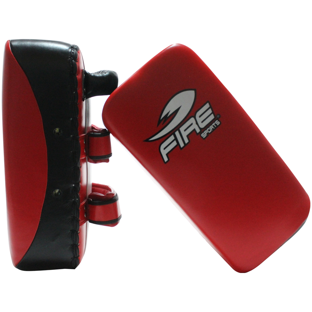 Foto 2 pulgar | Par Thai Pads Planos Fire Sports Rojo/ Negro En Piel Boxeo Artes Marciales