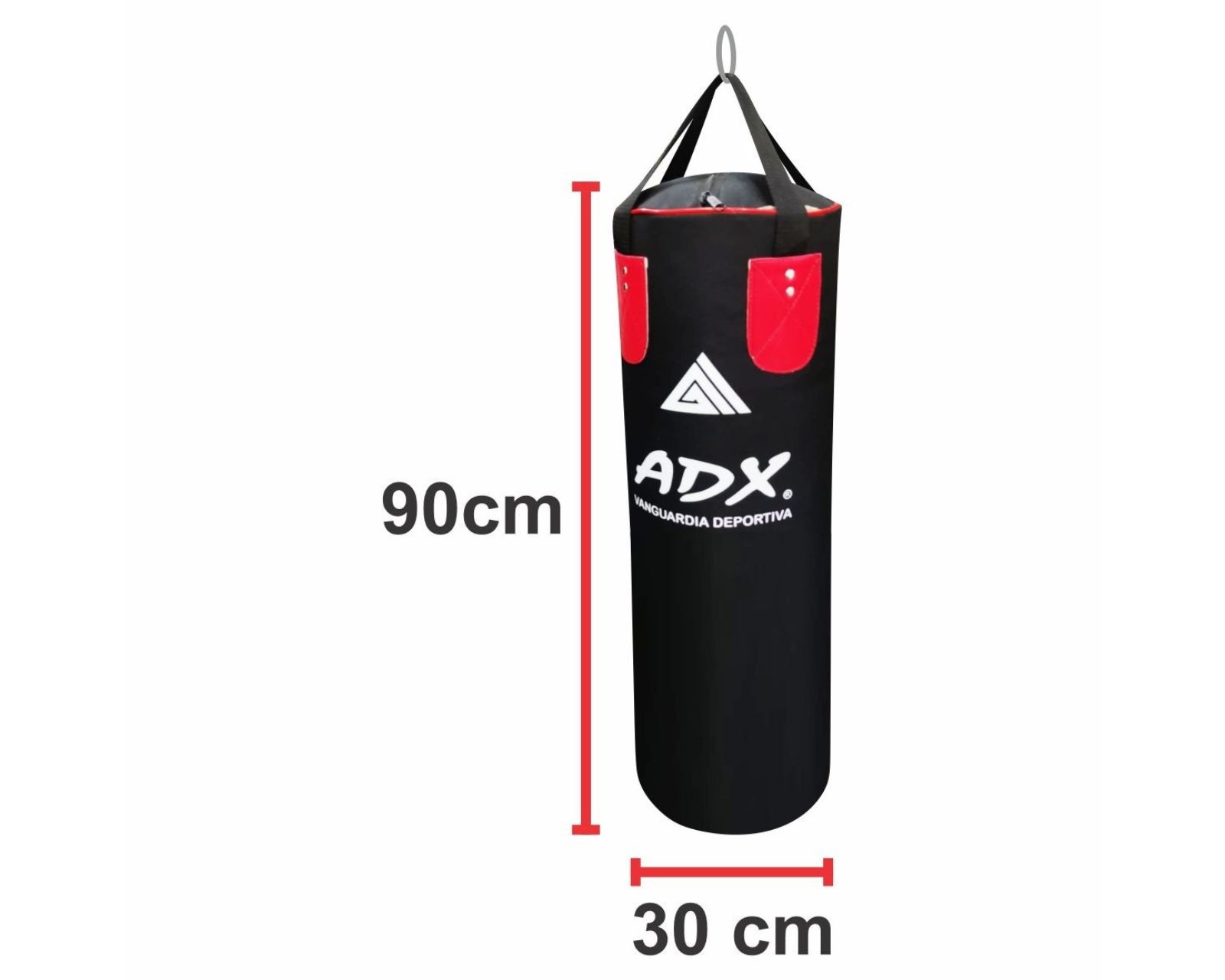Foto 3 pulgar | Costal Box Adx color Rojo para Adulto con Relleno 30x90 cm más Guantes Rojo Metálico y Vendas