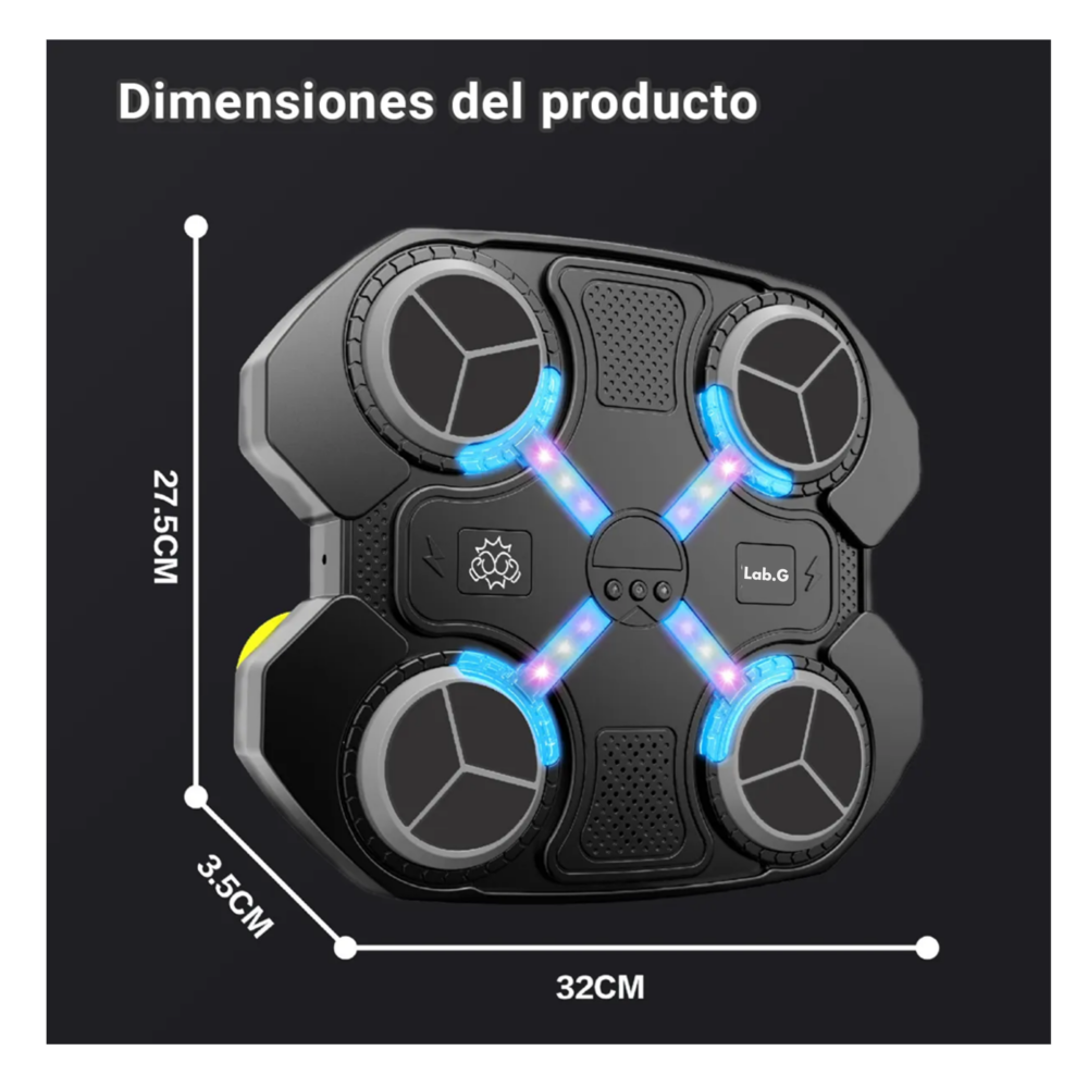 Foto 5 | Máquina De Boxeo Infantil Con Música Y Luces Juego De Lucha Lab.g  Negro