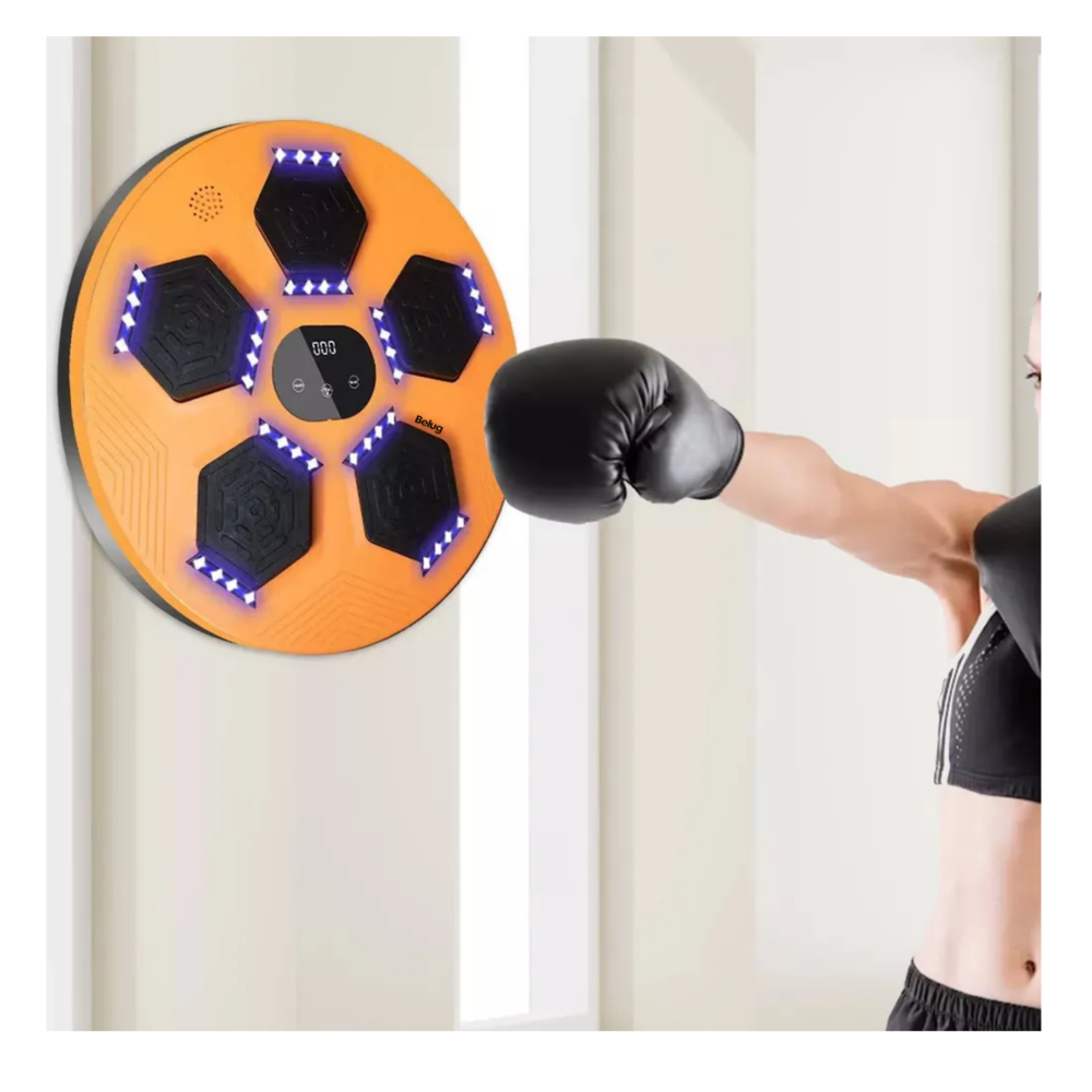 Foto 5 pulgar | Máquina Tablero Boxeo Musical Grande Multimodos Belug  Negro Naranja