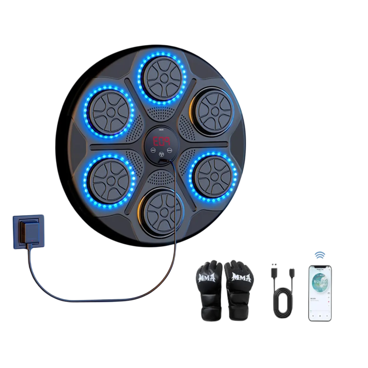 Foto 1 | Máquina De Boxeo Lab.g Karate Musical Bluetooth Inteligente Negro