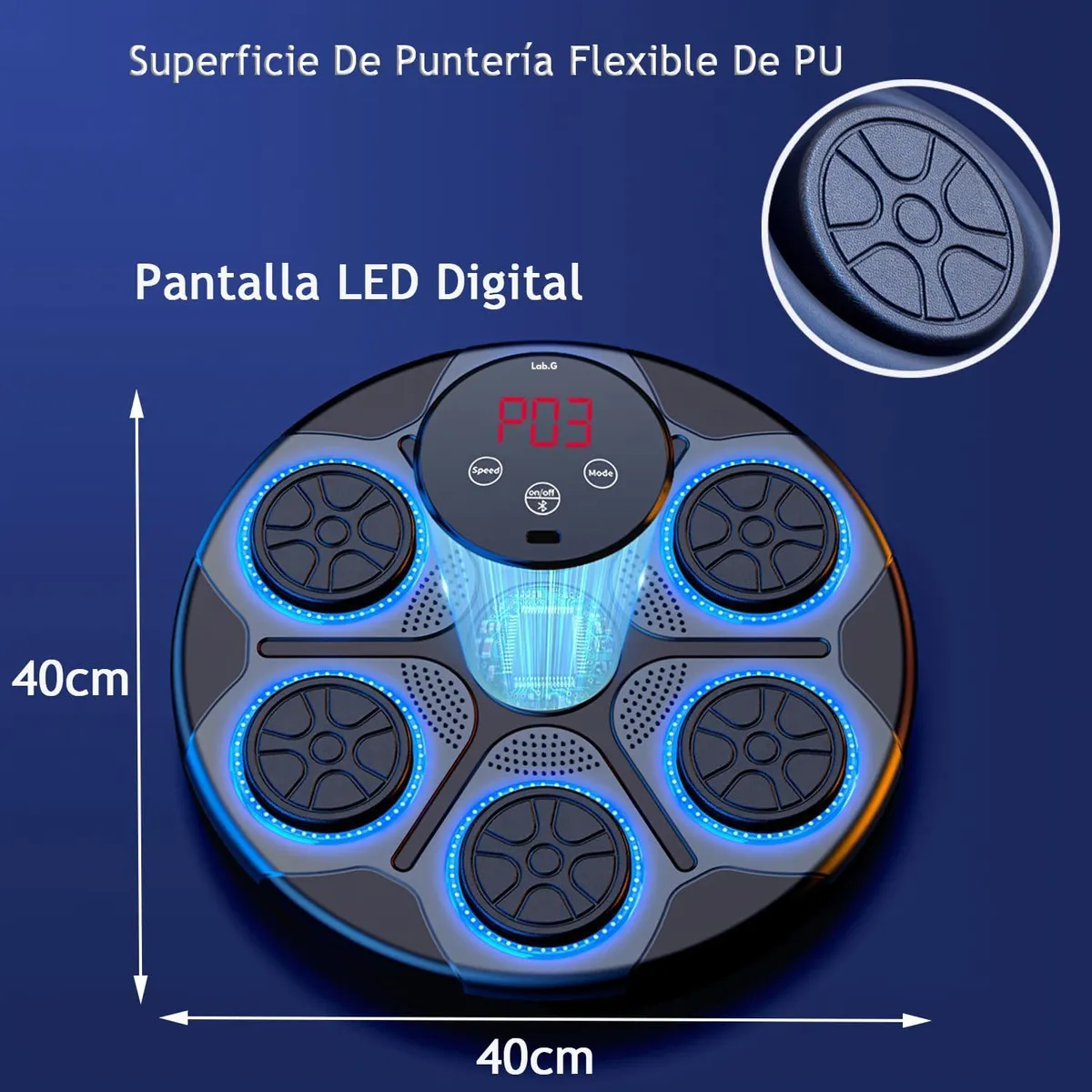 Foto 5 | Máquina De Boxeo Lab.g Karate Musical Bluetooth Inteligente Negro