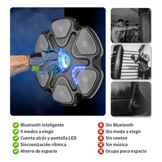 Foto 2 | Máquina De Boxeo Belug Con Musical Bluetooth Objetivo De Boxeo Negro