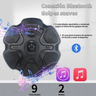 Foto 3 | Máquina De Boxeo Belug Con Musical Bluetooth Objetivo De Boxeo Negro