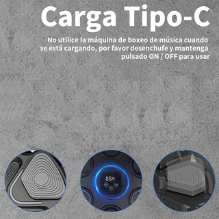 Foto 5 | Máquina De Boxeo Belug Con Musical Bluetooth Objetivo De Boxeo Negro