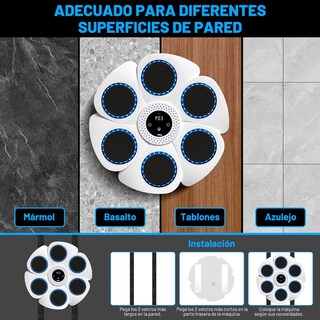 Foto 4 | Máquina De Boxeo Belug Ajustable Pantalla Digital Siga La Música Blanco