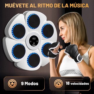 Foto 5 | Máquina De Boxeo Belug Ajustable Pantalla Digital Siga La Música Blanco