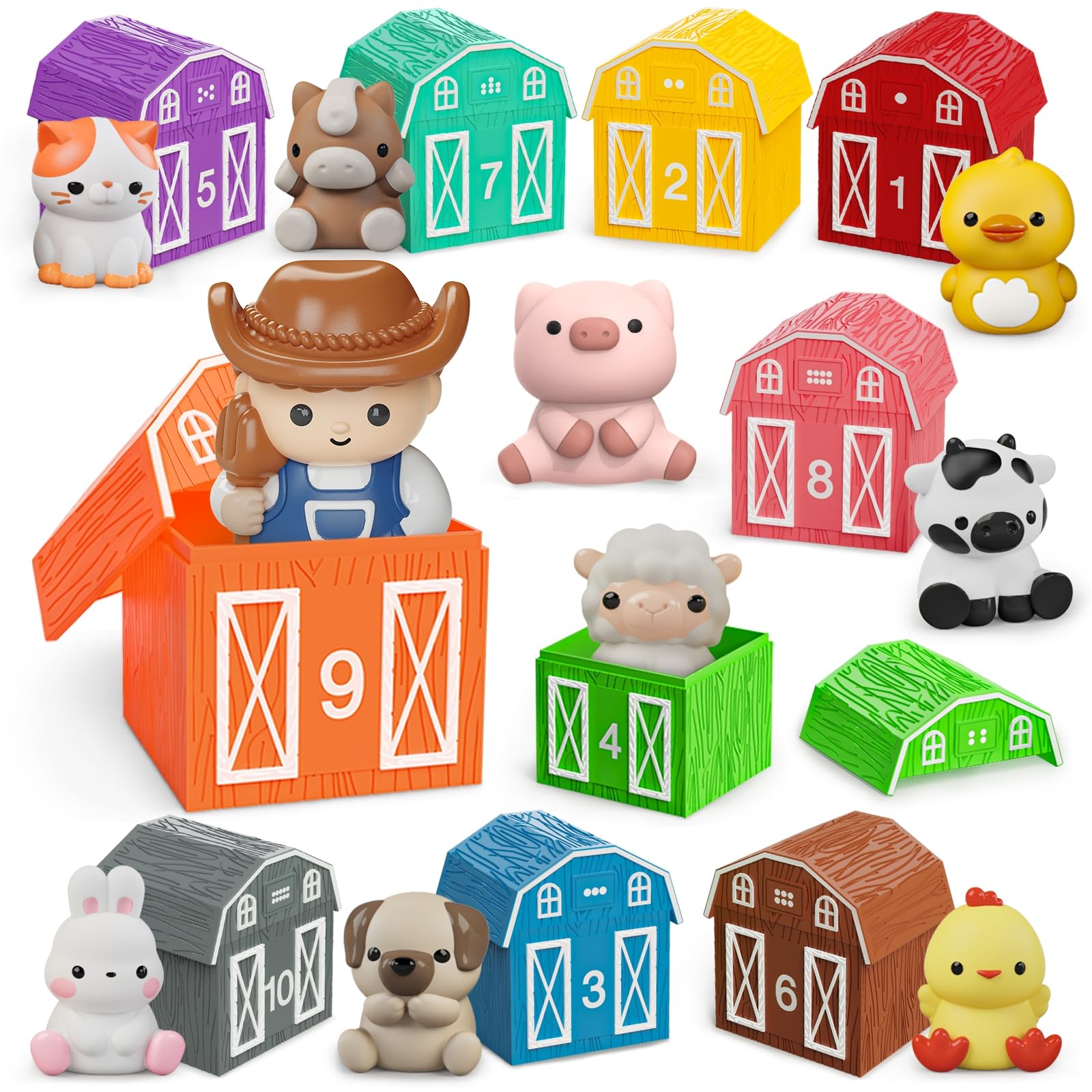 Juguete Didáctico Aurotops Farm Animal Barn Con Marionetas - Venta Internacional.