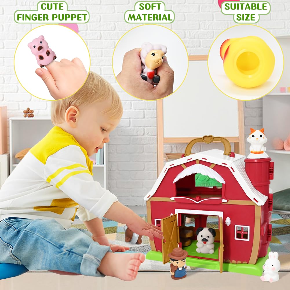 Foto 4 | Juguete Farm Animal Barn, Granero Grande Y Rojo Con Marionetas Con Dedos De Animales - Venta Internacional.