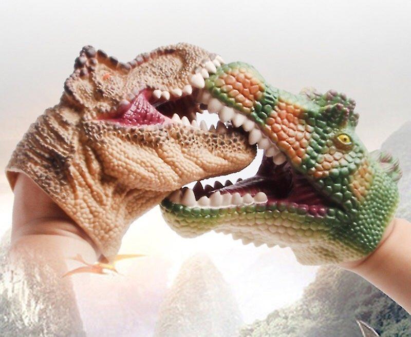 Foto 2 pulgar | Venta Internacional - Marioneta De Mano Con Forma De Dinosaurio, 2 Unidades, Realistas, De Goma Blanda, Para Padres E