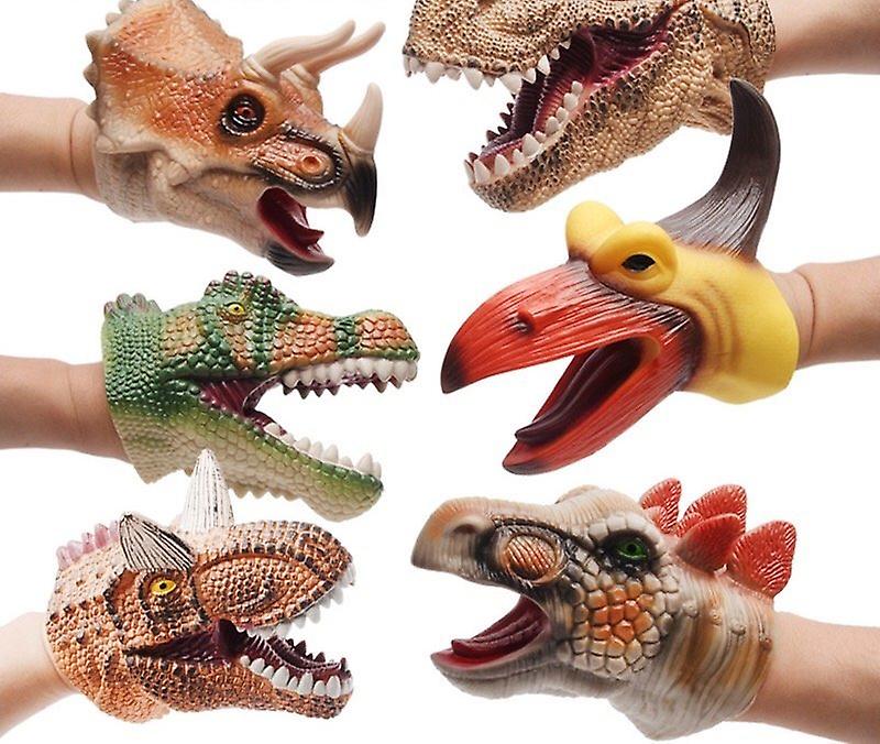 Foto 3 pulgar | Venta Internacional - Marioneta De Mano Con Forma De Dinosaurio, 2 Unidades, Realistas, De Goma Blanda, Para Padres E