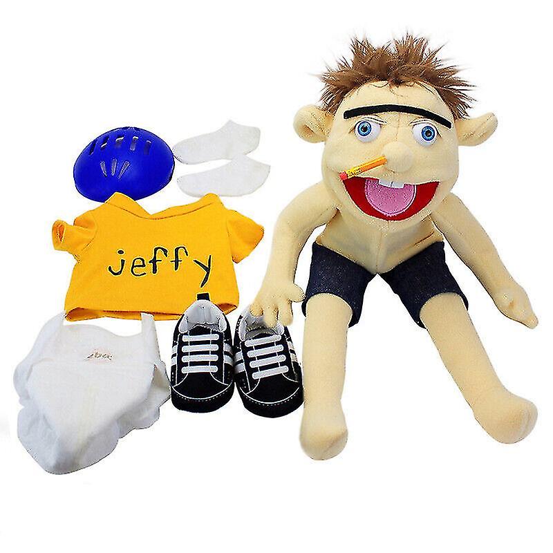 Foto 5 pulgar | Venta Internacional - Juego De Marionetas De Peluche Jeffy Hand Con Sombrero De Jeffy De 58 Cm
