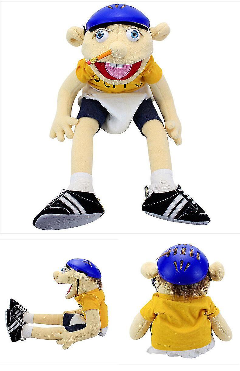 Foto 6 pulgar | Venta Internacional - Juego De Marionetas De Peluche Jeffy Hand Con Sombrero De Jeffy De 58 Cm
