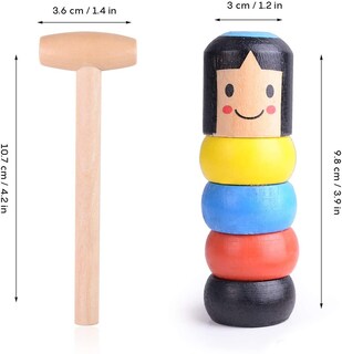 Foto 3 | Venta Internacional - Marionetas Mágicas De Juguete De Hombre De Madera Para Halloween Y Navidad