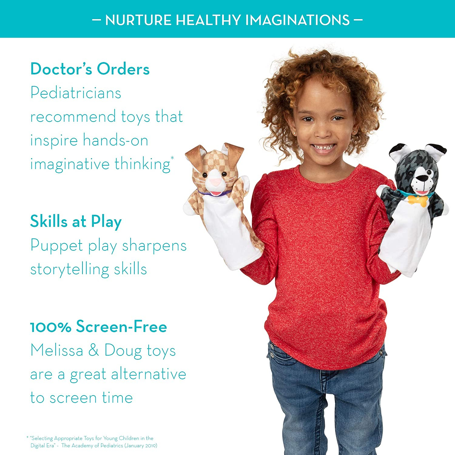 Foto 6 pulgar | Set De 6 Marionetas De Mano Melissa & Doug Pet Buddies - Venta Internacional.