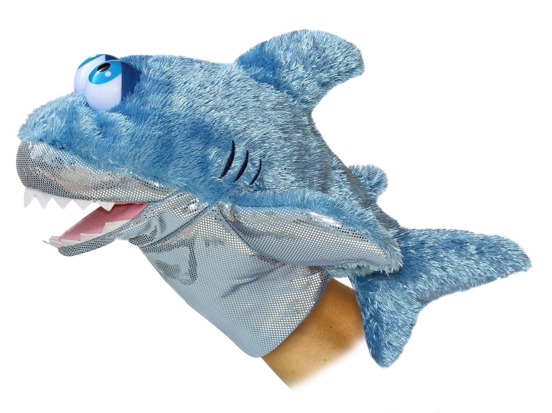 Marioneta De Peluche Aurora Sharky Sharky Blue 29 Cm - Venta Internacional.