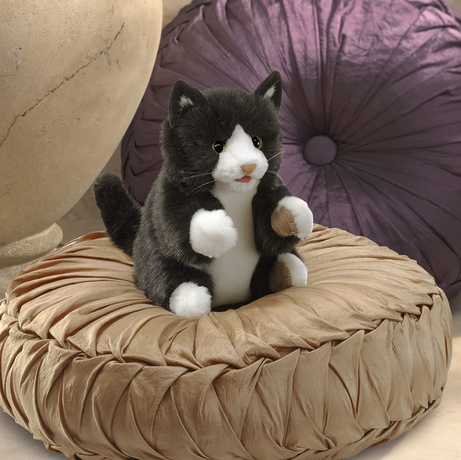 Foto 3 pulgar | Hand Puppet Folkmanis Tuxedo Kitten En Blanco Y Negro - Venta Internacional.
