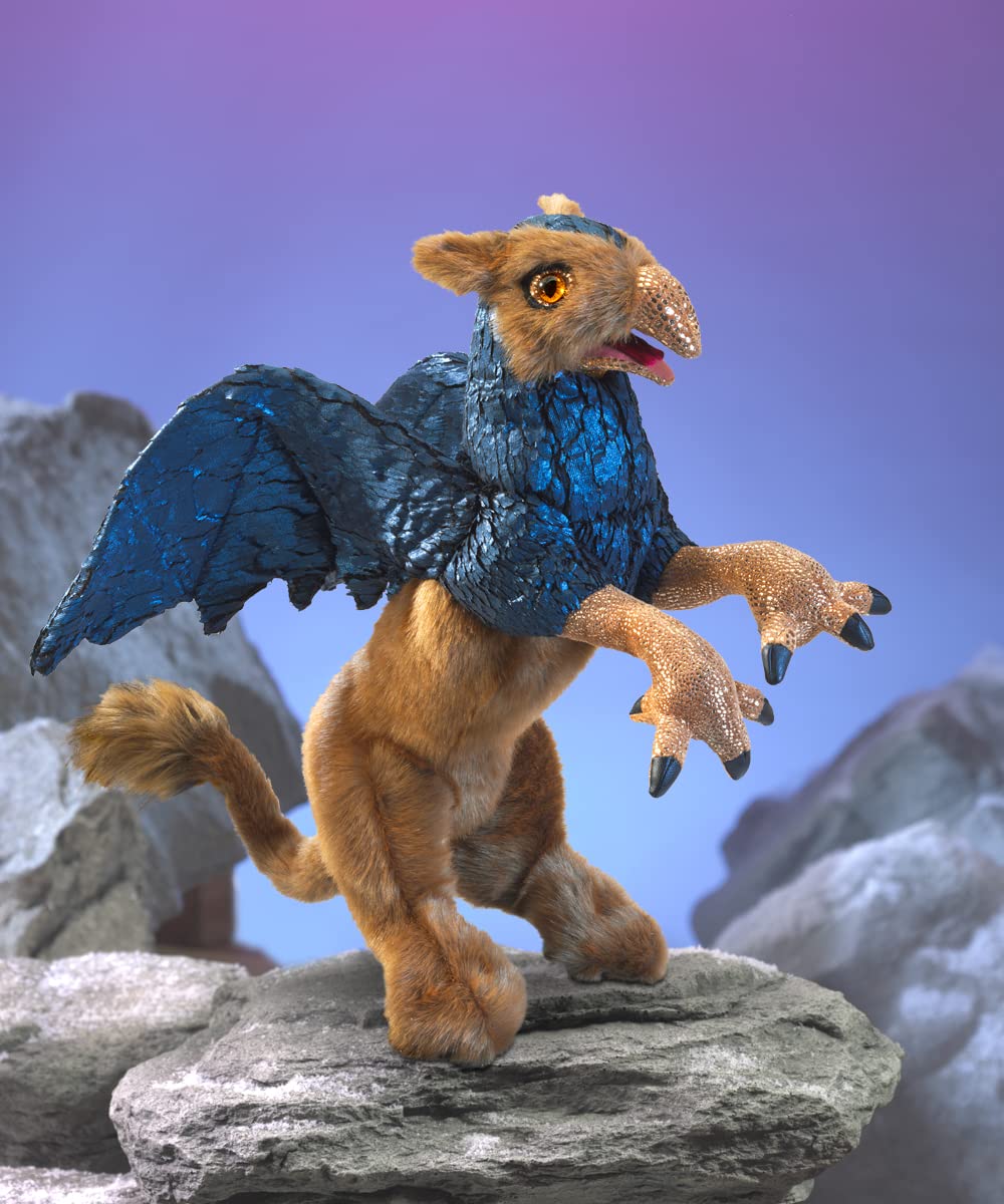 Foto 3 | Marioneta De Mano Folkmanis Griffin Beige/azul/negro - Venta Internacional.