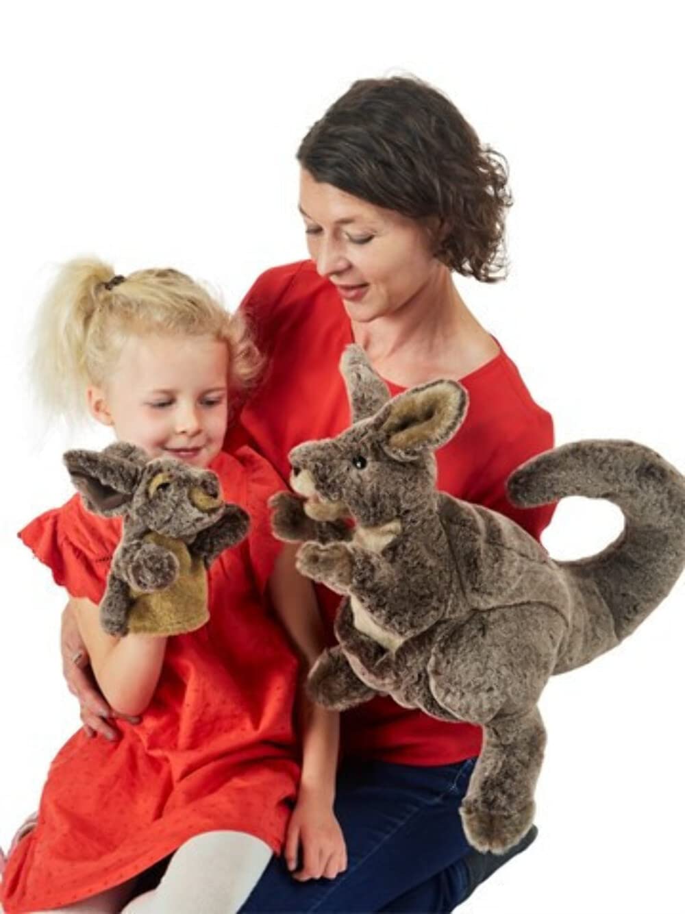 Foto 3 | Marioneta De Mano Folkmanis Kangaroo Con Joey Brown - Venta Internacional.