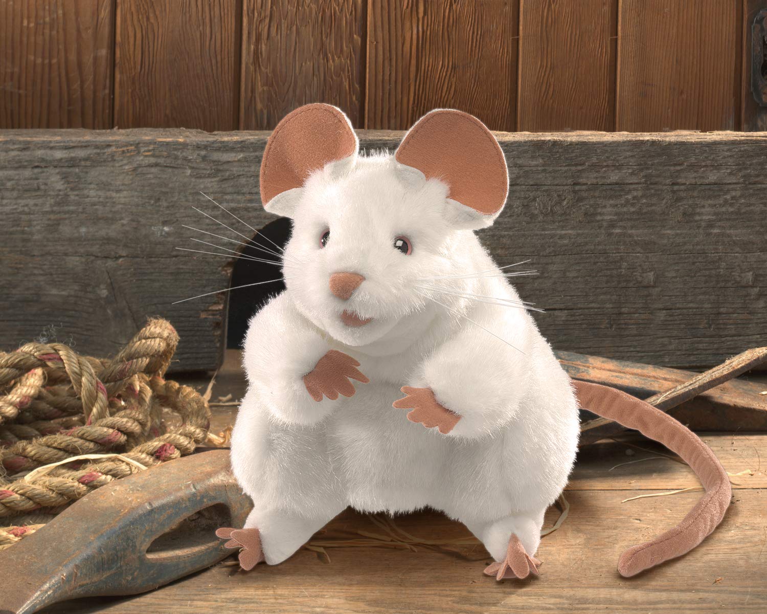 Foto 4 pulgar | Marioneta De Mano Folkmanis Mouse Blanca - Venta Internacional.