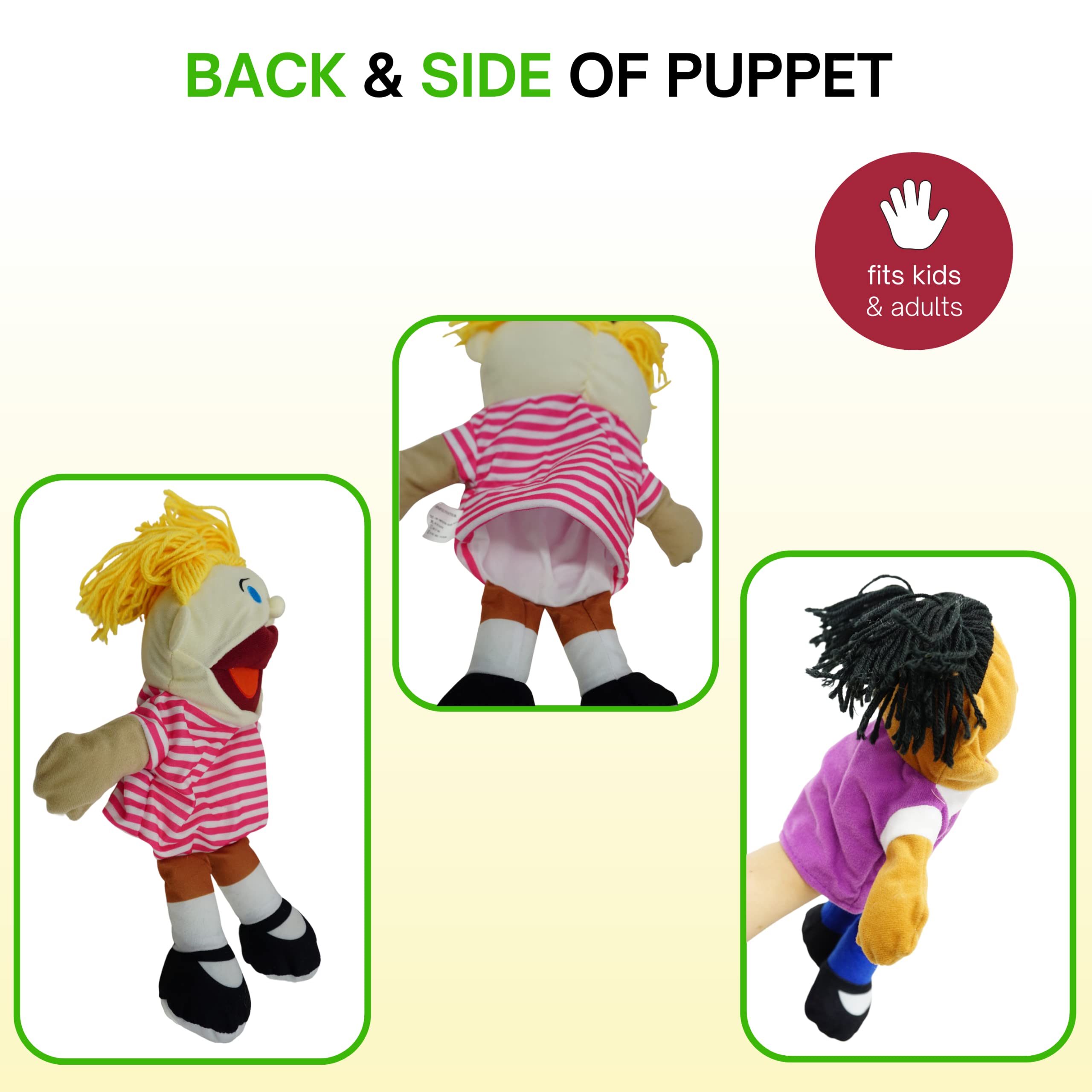 Foto 7 pulgar | Paquete De 8 Marionetas De Mano Para Niños, Multiculturales Con Boca Móvil - Venta Internacional.