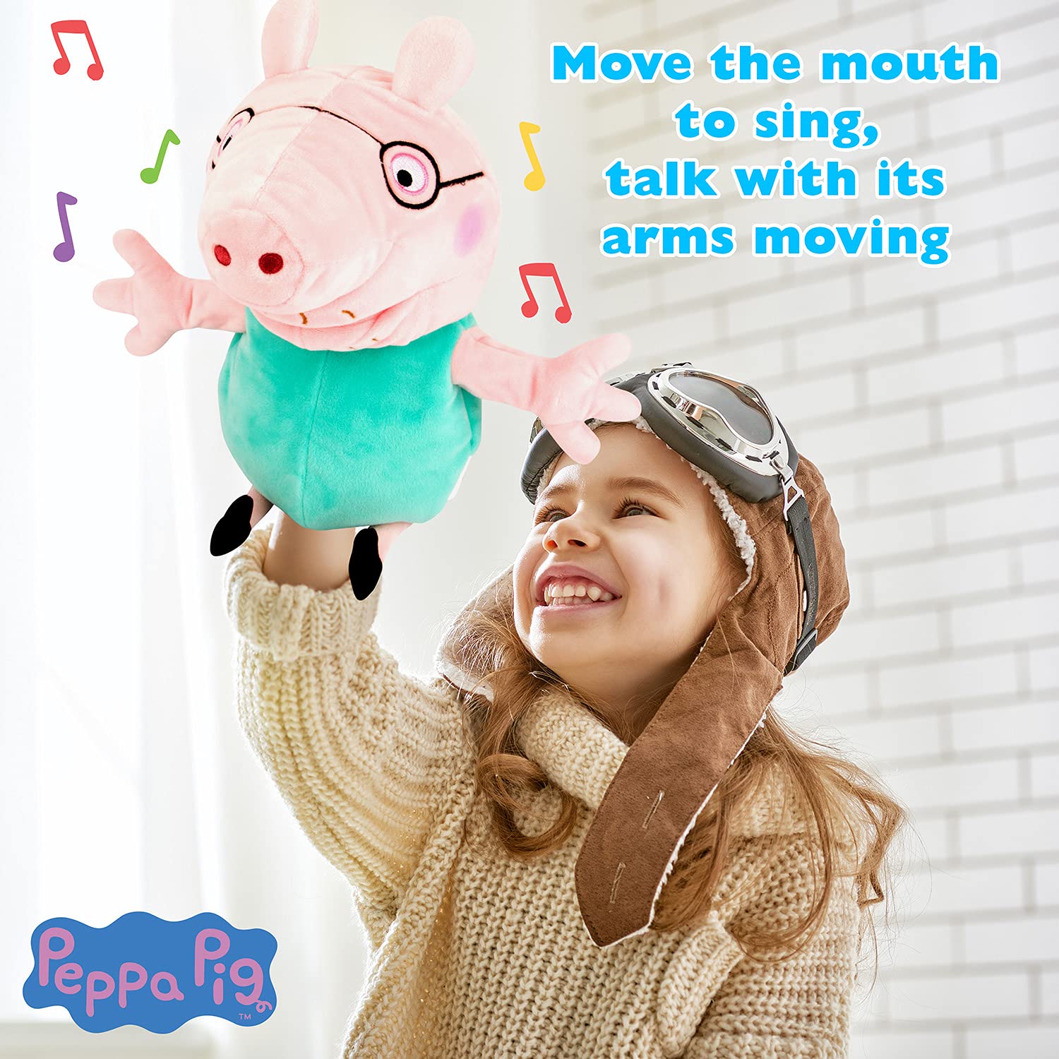 Foto 4 pulgar | Marioneta Wowwee Peppa Pig Daddy Pig Multicolor - Venta Internacional.