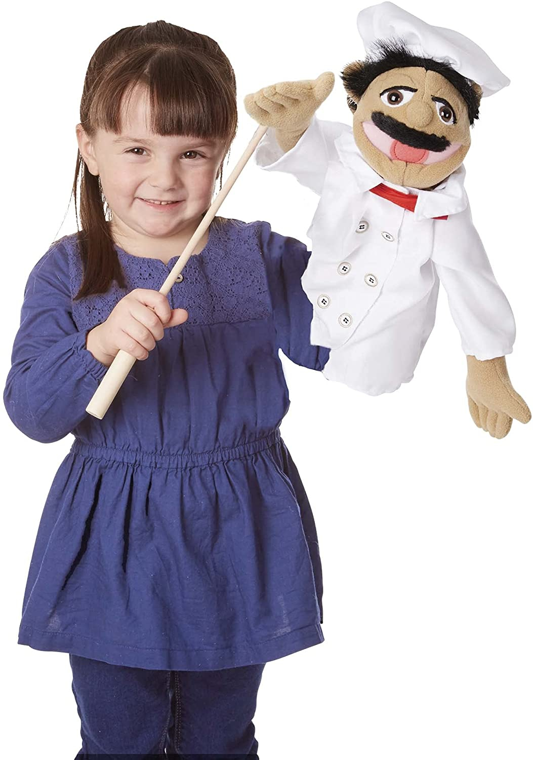Foto 4 pulgar | Marioneta Melissa & Doug Chef Alfredo 'al' Dente Con Varilla De Madera - Venta Internacional
