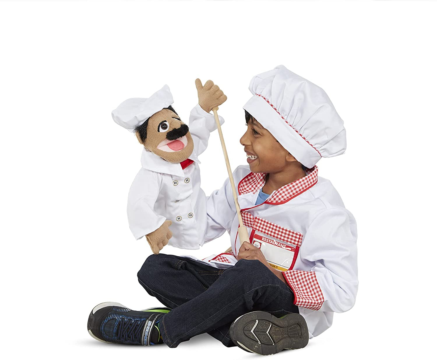 Foto 5 pulgar | Marioneta Melissa & Doug Chef Alfredo 'al' Dente Con Varilla De Madera - Venta Internacional