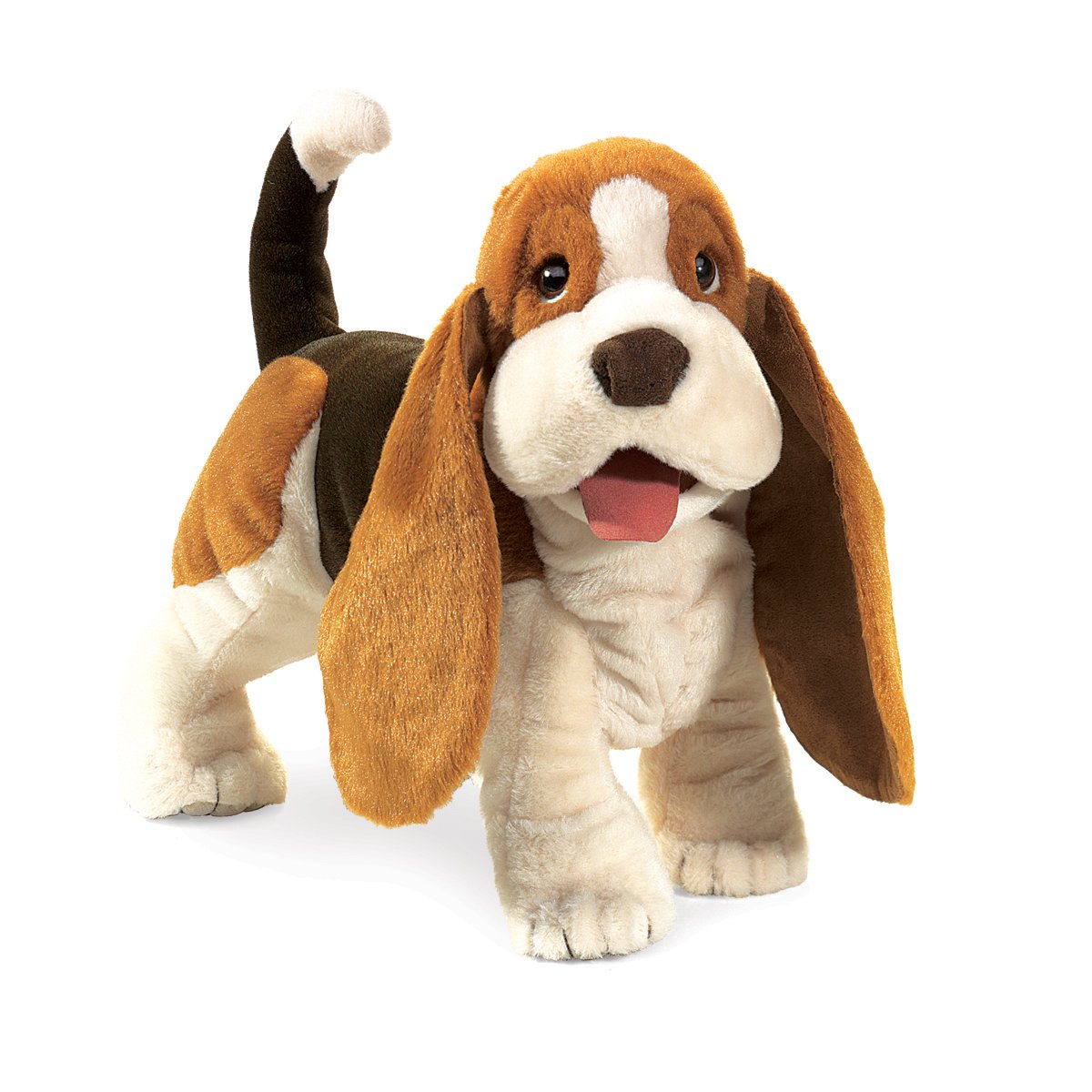 Marioneta De Mano Folkmanis Basset Hound Marrón/blanco/negro - Venta Internacional.